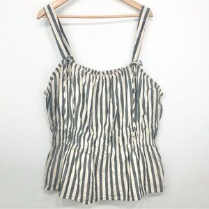 Universal Thread Blue White Striped Nautical Beach Cotton Tank Top